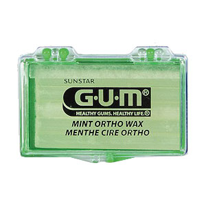 GUM Orthodontic Wax - Mint Flavored - 6 ct